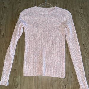 Rebecca Taylor La Vie Pink ribbed top SZ XS